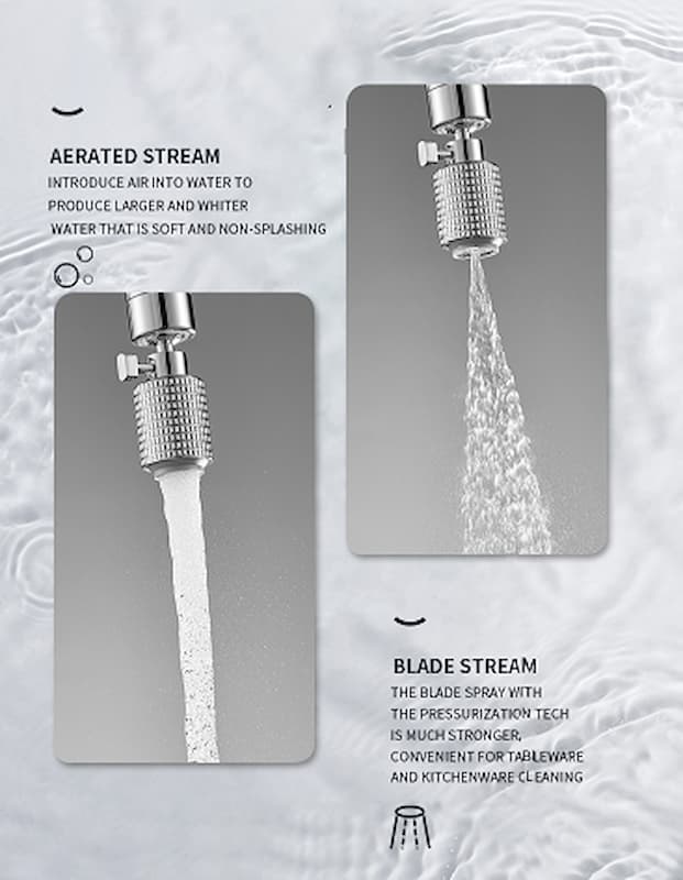 Blade stream faucet aerator