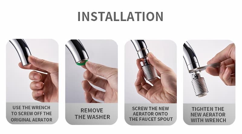 How to install a water saving faucet nozzle